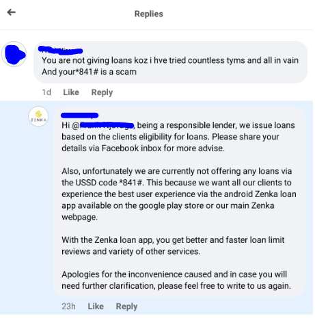 zenka ussd app disabled